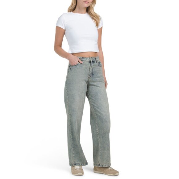 SWEET APPAREL multi 2pc Wide Leg Jeans With T-shirt Set - Picture 1 of 2